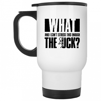 14 oz. White Travel Mug