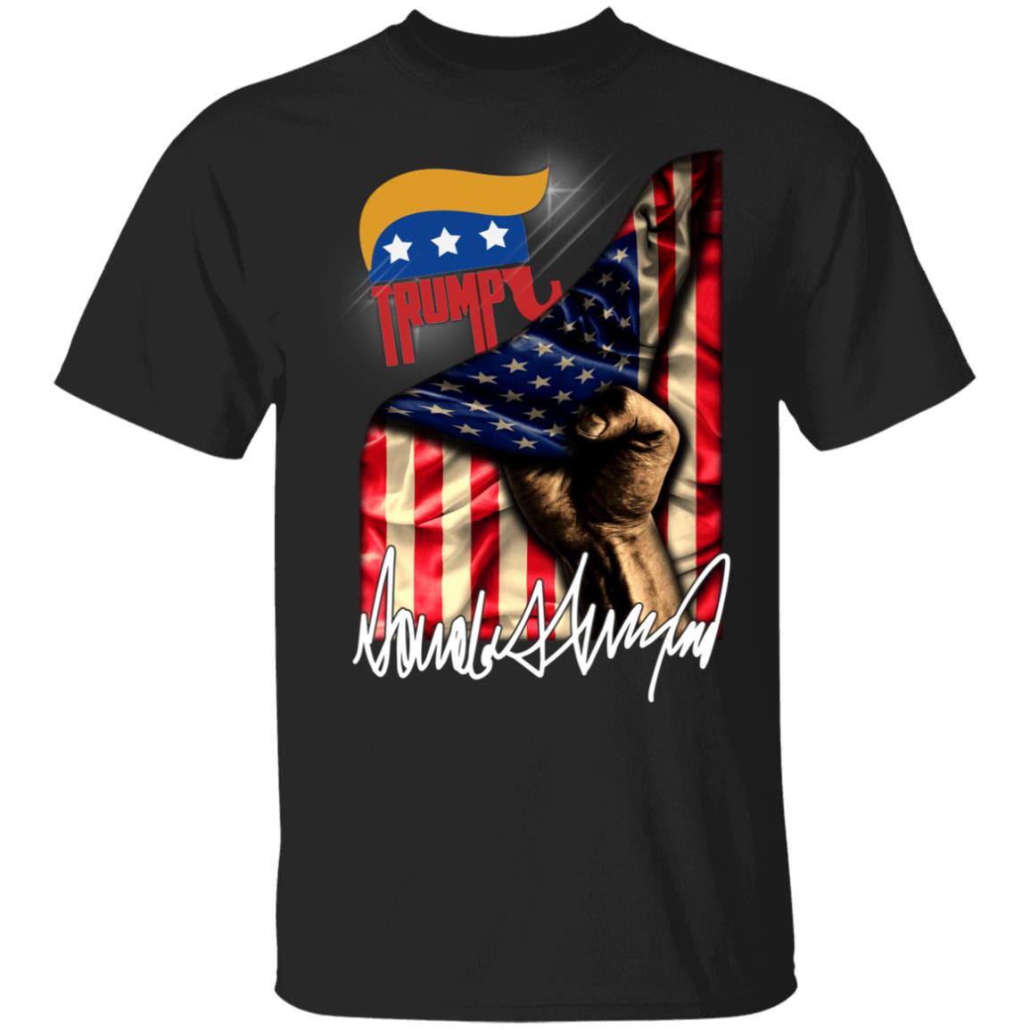 CubeBik Donald Trump Republican Elephant American Flag T-Shirt