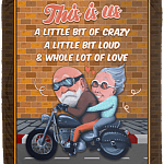 This Is Us A Little Bit Of Crazy A Little Bit Loud And Whole Lot Of Love Fleece Blanket - Premium Sherpa Blanket