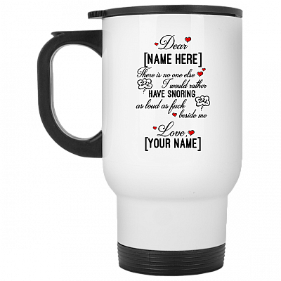 14 oz. White Travel Mug