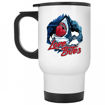 14 oz. White Travel Mug