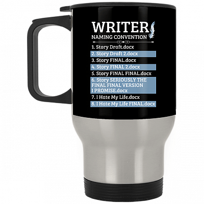 14 oz. Silver Travel Mug