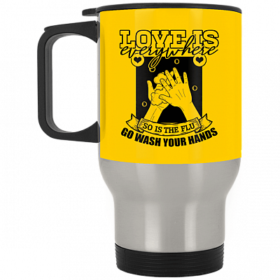 14 oz. Silver Travel Mug