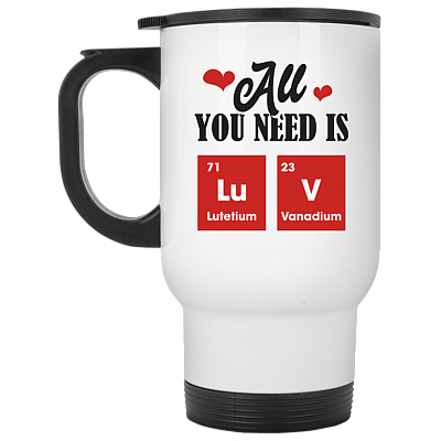 14 oz. White Travel Mug