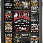 Ambriola Blood Runs Through My Veins Fleece Blanket - Premium Sherpa Blanket - Woven Blanket