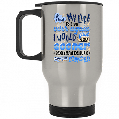 14 oz. Silver Travel Mug