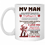 My Man I Have Complete Fallen For You Everything You Do I Love You Coffee Mug - Travel Mug - Water Bottle