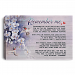 Remember Me With Smiles Not Tears Hummingbird Framed Canvas Prints - Unframed Poster