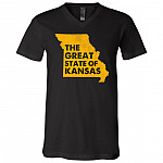Trump Missouri the Great State of Kansas Funny Football T-Shirt - V-Neck Shirt