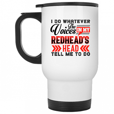 14 oz. White Travel Mug