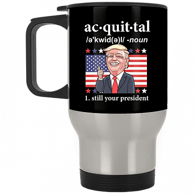 14 oz. Silver Travel Mug