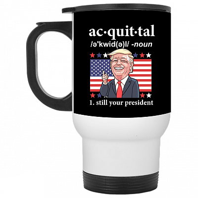 14 oz. White Travel Mug