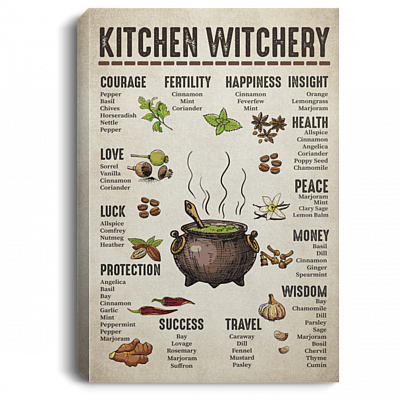 Kitchen Witchery Framed Canvas Prints - Unframed Poster - Home Decor Wall Art - Kitchen Decoration