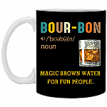 Bour-Bon Magic Brown Water for Fun People Ceramic Coffee Mug - Beer Stein - Water Bottle - Color Changing Mug