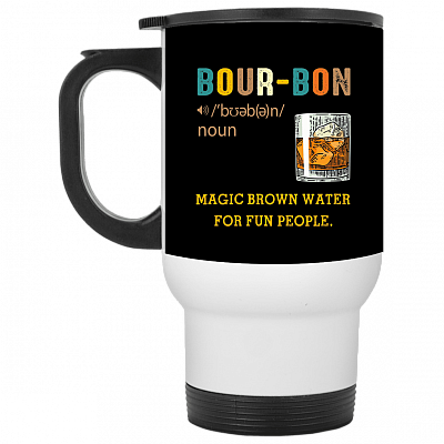 14 oz. White Travel Mug