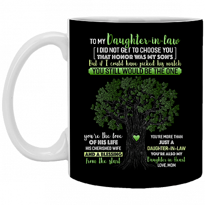 To My Daughter In Law You're My Daughter In Heart Ceramic Coffee Mug - Water Bottle - Color Changing Mug