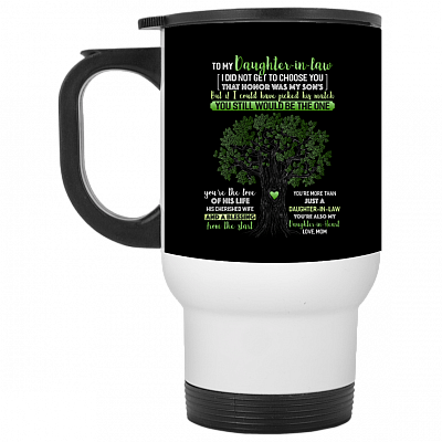 14 oz. White Travel Mug