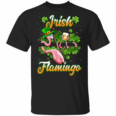 Irish Flamingo T-Shirt - St Patrick Day Gift