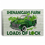 Shenanigans Farm Loads Of Luck Framed Canvas - Unframed Poster - Funny St Patrick Day GIft