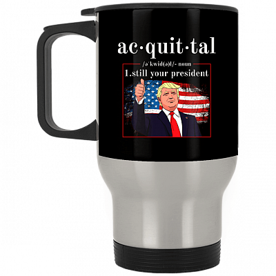 14 oz. Silver Travel Mug