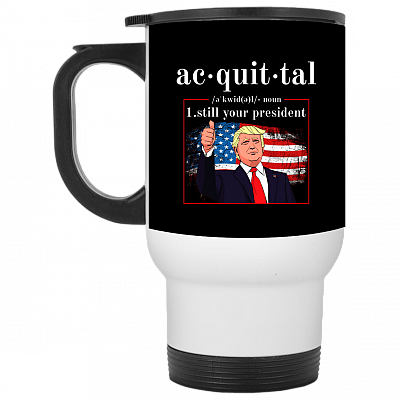 14 oz. White Travel Mug