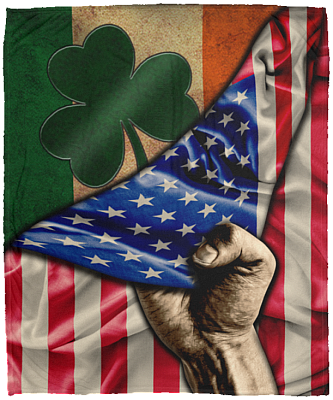 Shamrock It's Not A Party Until The Irish Show Up Blanket - Funny Patrick's Day Drinking Party Irish Blanket