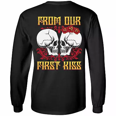 From Our First Kiss Till Our Last Breath Matching Couple Print on Back Hoodie - Sweatshirt - Long Sleeve Shirt