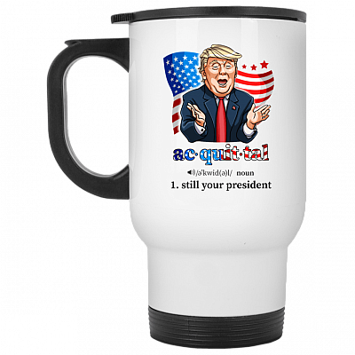 14 oz. White Travel Mug