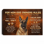 For Non-Dog Owners Rules For Who Visit And Like To Complain My German Shepherd Dogs Framed Canvas Prints - Unframed Poster