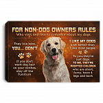 For Non-Dog Owners Rules For Who Visit And Like To Complain My Labrador Dogs Framed Canvas Prints - Unframed Poster