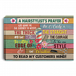 A Hairstylist's Prayer God Grant Me The Serenity to Accept The Curly Framed Canvas Prints - Unframed Poster