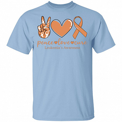 Leukemia Peace Love Awareness T-Shirt