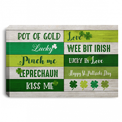 Pot Of Gold Love Lucky Framed Canvas - Unframed Poster - St Patrick Day Gift