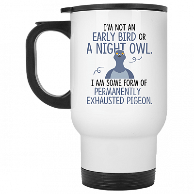 14 oz. White Travel Mug