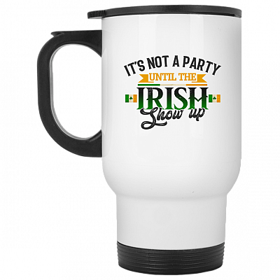 14 oz. White Travel Mug