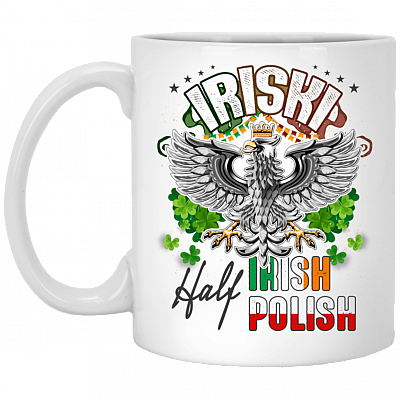 Iriski Half Irish Half Polish Ceramic Coffee Mug - Beer Stein - Water Bottle - Color Changing Mug