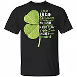 I'm An Irish Woman I Was Born With My Heart Shamrock T-Shirt for Women