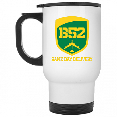 14 oz. White Travel Mug