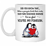 Did You Know That When a Penguin Find Their Mate Bestfriend Ceramic Coffee Mug - Beer Stein - Water Bottle