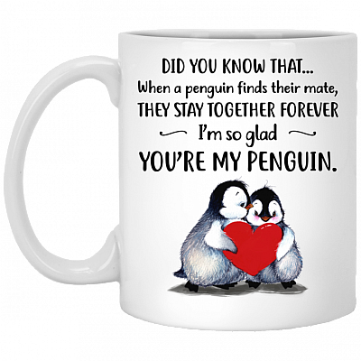 Did You Know That When a Penguin Find Their Mate Bestfriend Ceramic Coffee Mug - Beer Stein - Water Bottle