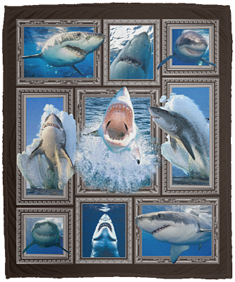 Shark Lover 3D Fleece Blanket - Premium Sherpa Blanket - Woven Blanket