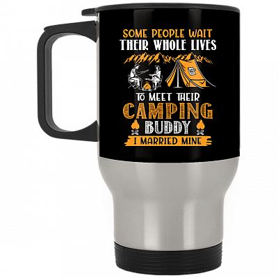 14 oz. Silver Travel Mug