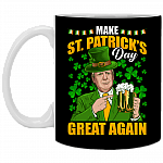 Make St Patrick's Day Great Again Donald Trump Drink Beer Irish Coffee Mug - Beer Stein - Water Bottle