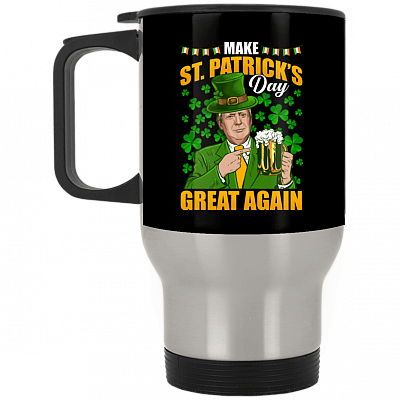 14 oz. Silver Travel Mug