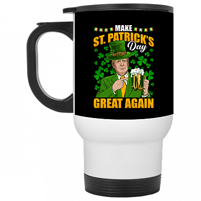 14 oz. White Travel Mug