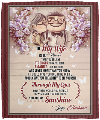 To My Wife You Are Braver Than You Believe Stronger Than You Seem Fleece - Premium Sherpa - Woven Blanket