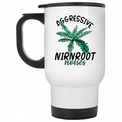 14 oz. White Travel Mug