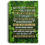 May the Road Rise to Meet You May the Wind Be Always Irish Blessing Framed Canvas - Unframed Poster