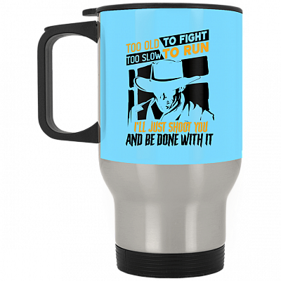 14 oz. Silver Travel Mug