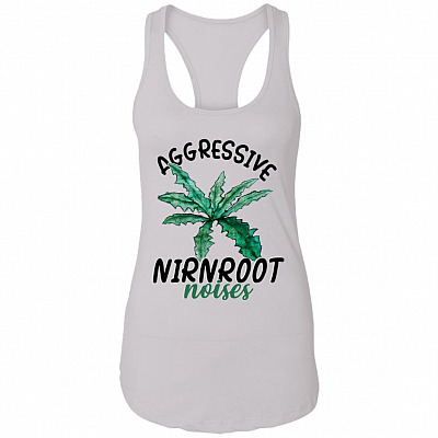 Aggressive Nirnroot Noises Cotton Tank Top Tee - Racerback Tank Shirt